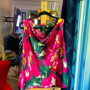 16 Lane Bryant satiny drape neck tank